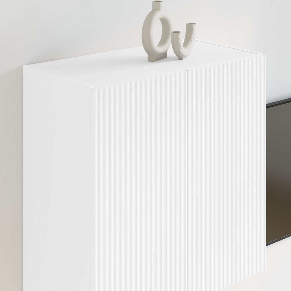 TV Wall Cabinet 59.5 x 31 x 60 cm White Engineered Wood