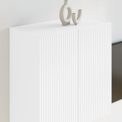 TV Wall Cabinet 59.5 x 31 x 60 cm White Engineered Wood
