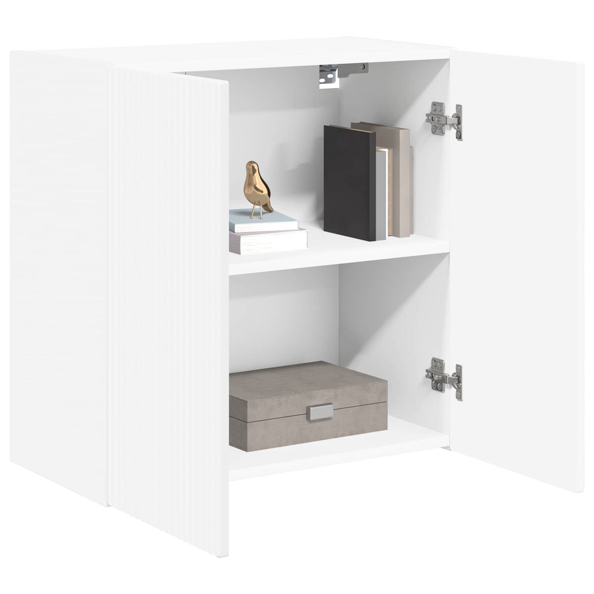 TV Wall Cabinet 59.5 x 31 x 60 cm White Engineered Wood