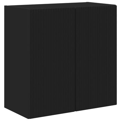 TV Wall Cabinet 59.5 x 31 x 60 cm Black Engineered Wood