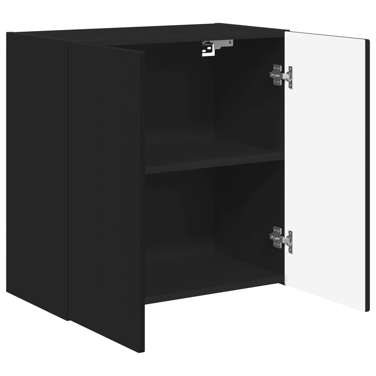 TV Wall Cabinet 59.5 x 31 x 60 cm Black Engineered Wood