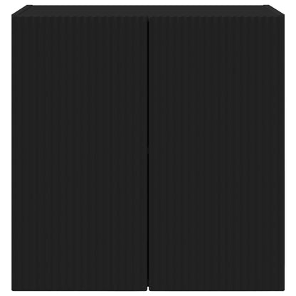 TV Wall Cabinet 59.5 x 31 x 60 cm Black Engineered Wood
