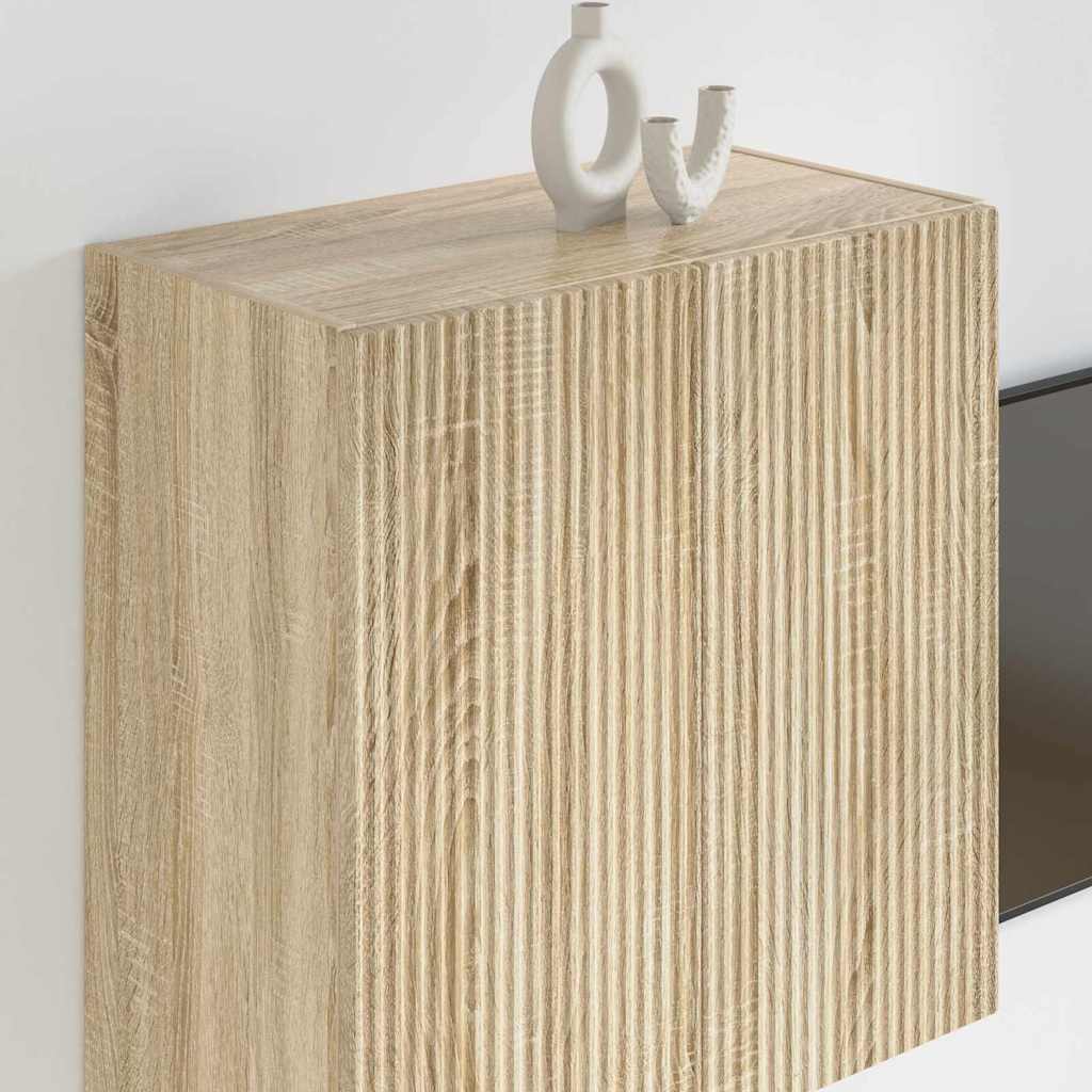 TV Wall Cabinet Sonoma Oak 59.5 x 31 x 60 cm Engineered Wood