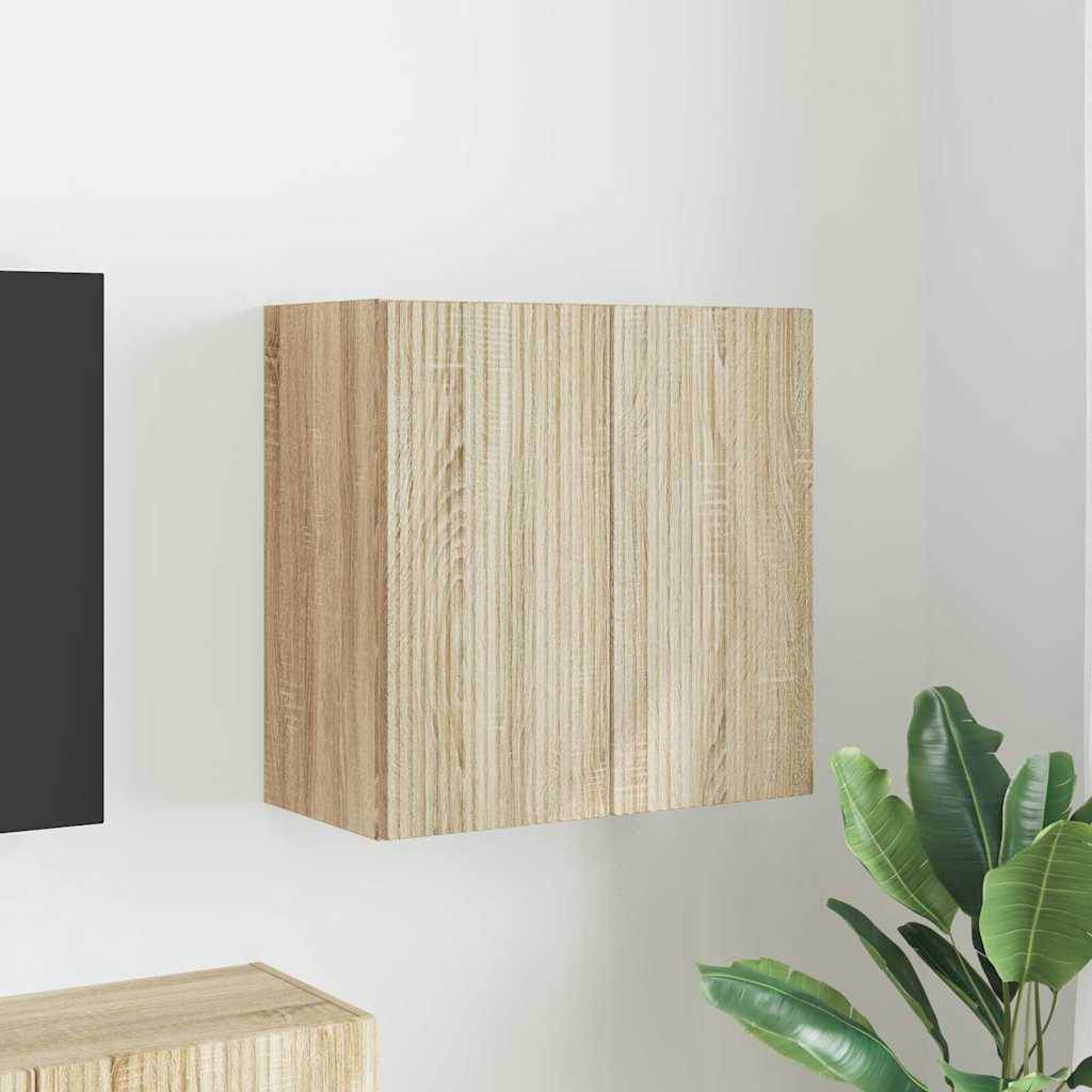 TV Wall Cabinet Sonoma Oak 59.5 x 31 x 60 cm Engineered Wood