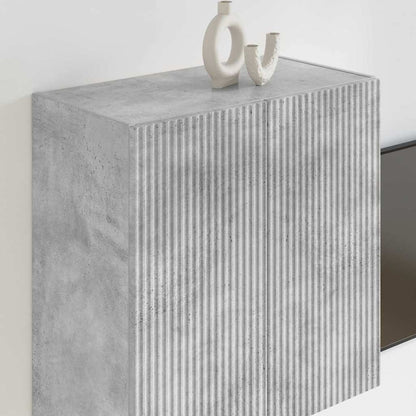 TV Wall Cabinet Concrete Grey 59.5 x 31 x 60 cm Engineered Wood