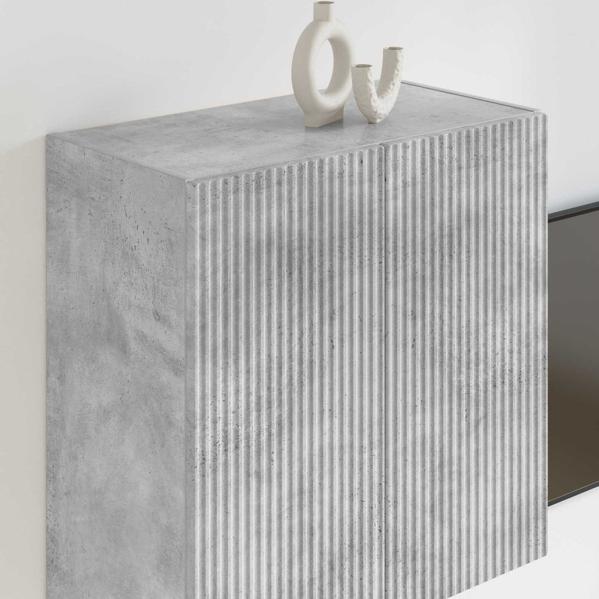 TV Wall Cabinet 59.5 x 31 x 60 cm Concrete Grey Engineered Wood
