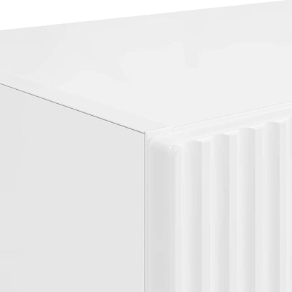TV Wall Cabinet Wall-mounted High Gloss White 59.5 x 31 x 60 cm