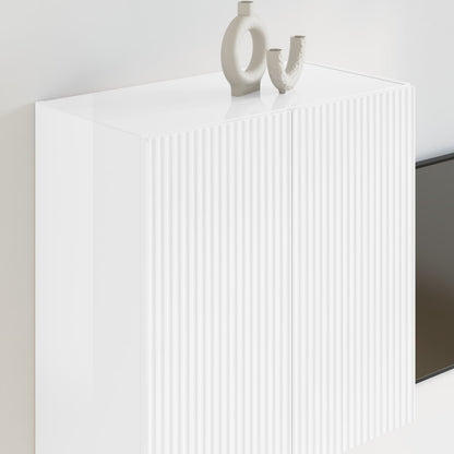 TV Wall Cabinet 59.5 x 31 x 60 cm High Gloss White
