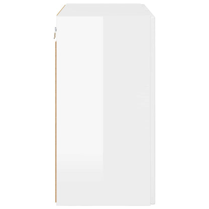 TV Wall Cabinet 59.5 x 31 x 60 cm High Gloss White