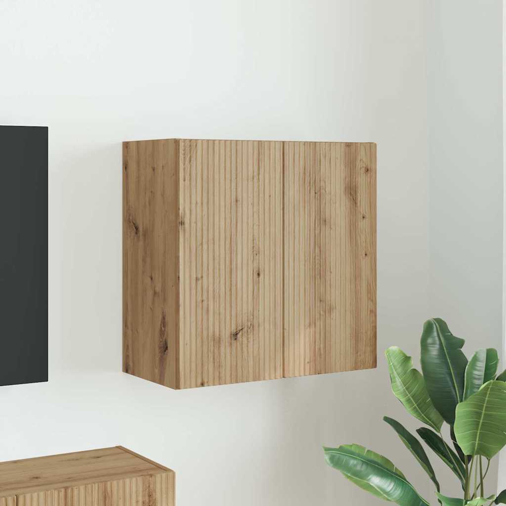 TV Wall Cabinet Artisan Oak 59.5 x 31 x 60 cm Engineered Wood