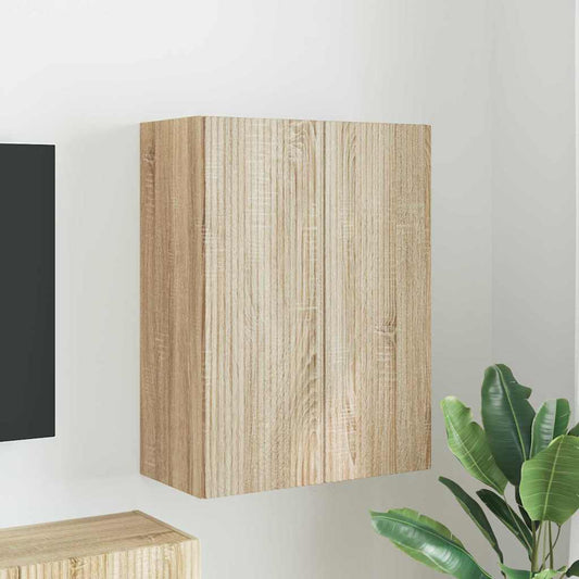 TV Wall Cabinet 59.5 x 31 x 80 cm Sonoma Oak Engineered Wood