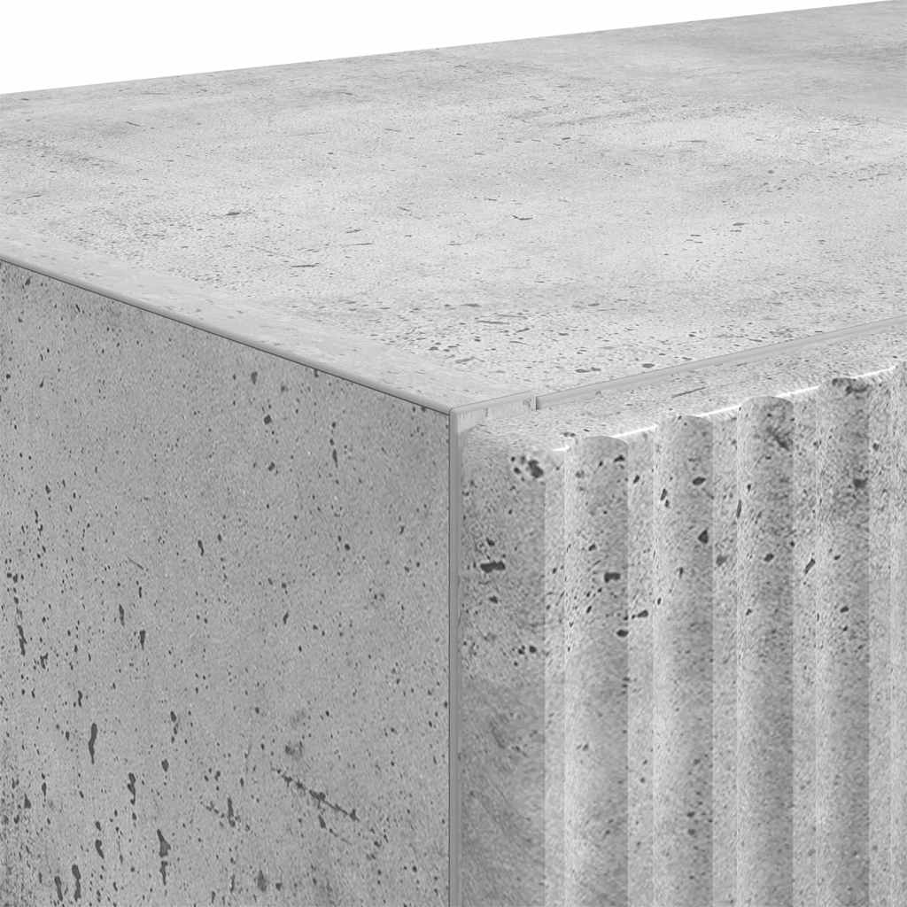 TV Wall Cabinet Concrete Grey 59.5 x 31 x 80 cm Engineered Wood