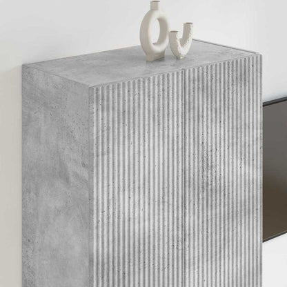 TV Wall Cabinet Concrete Grey 59.5 x 31 x 80 cm Engineered Wood