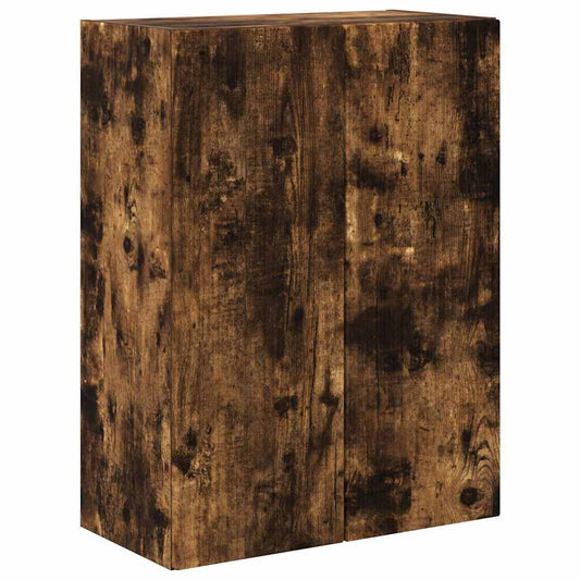 TV Wall Cabinet 59.5 x 31 x 80 cm Smoked Oak Engineered Wood