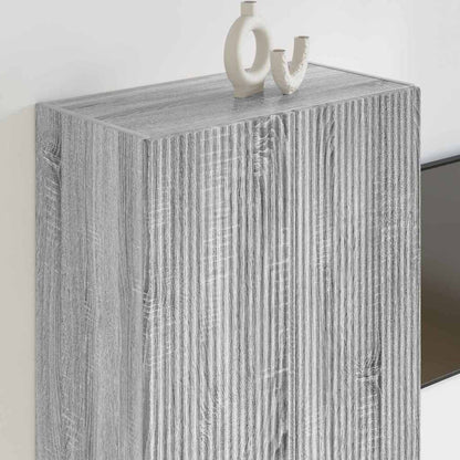TV Wall Cabinet Grey Sonoma 59.5 x 31 x 80 cm Engineered Wood