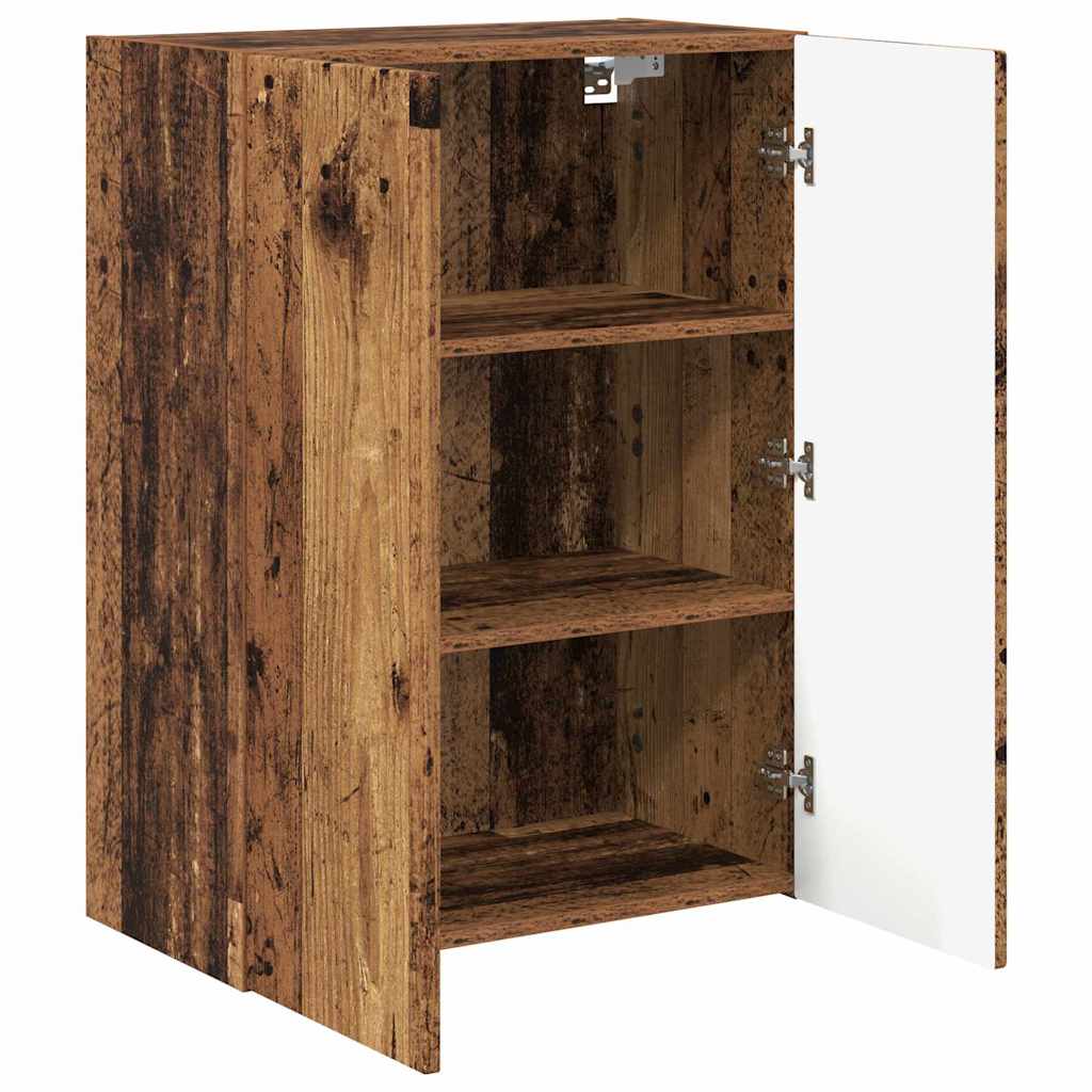 TV Wall Cabinet Old Wood 59.5 x 31 x 80 cm Engineered Wood