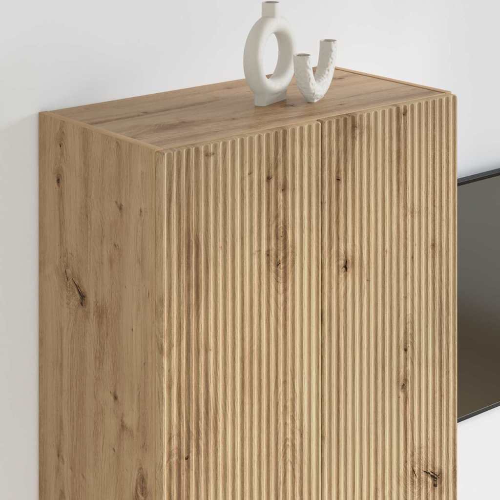 TV Wall Cabinet Artisan Oak 59.5 x 31 x 80 cm Engineered Wood