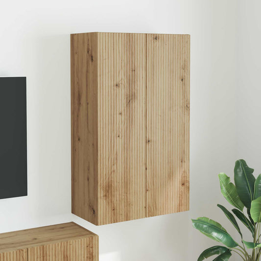TV Wall Cabinet 59.5 x 31 x 100 cm Artisan Oak Engineered Wood