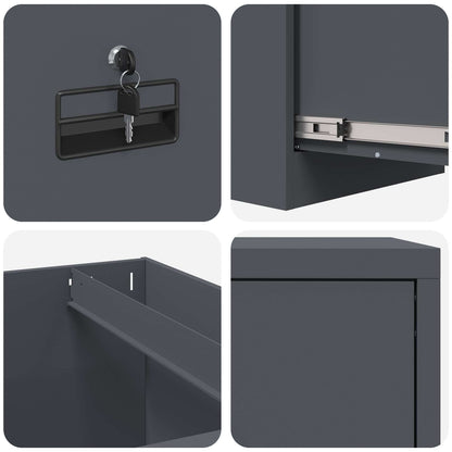 File Cabinet Anthracite 44 x 50 x 106.5 cm Cold-Rolled Steel