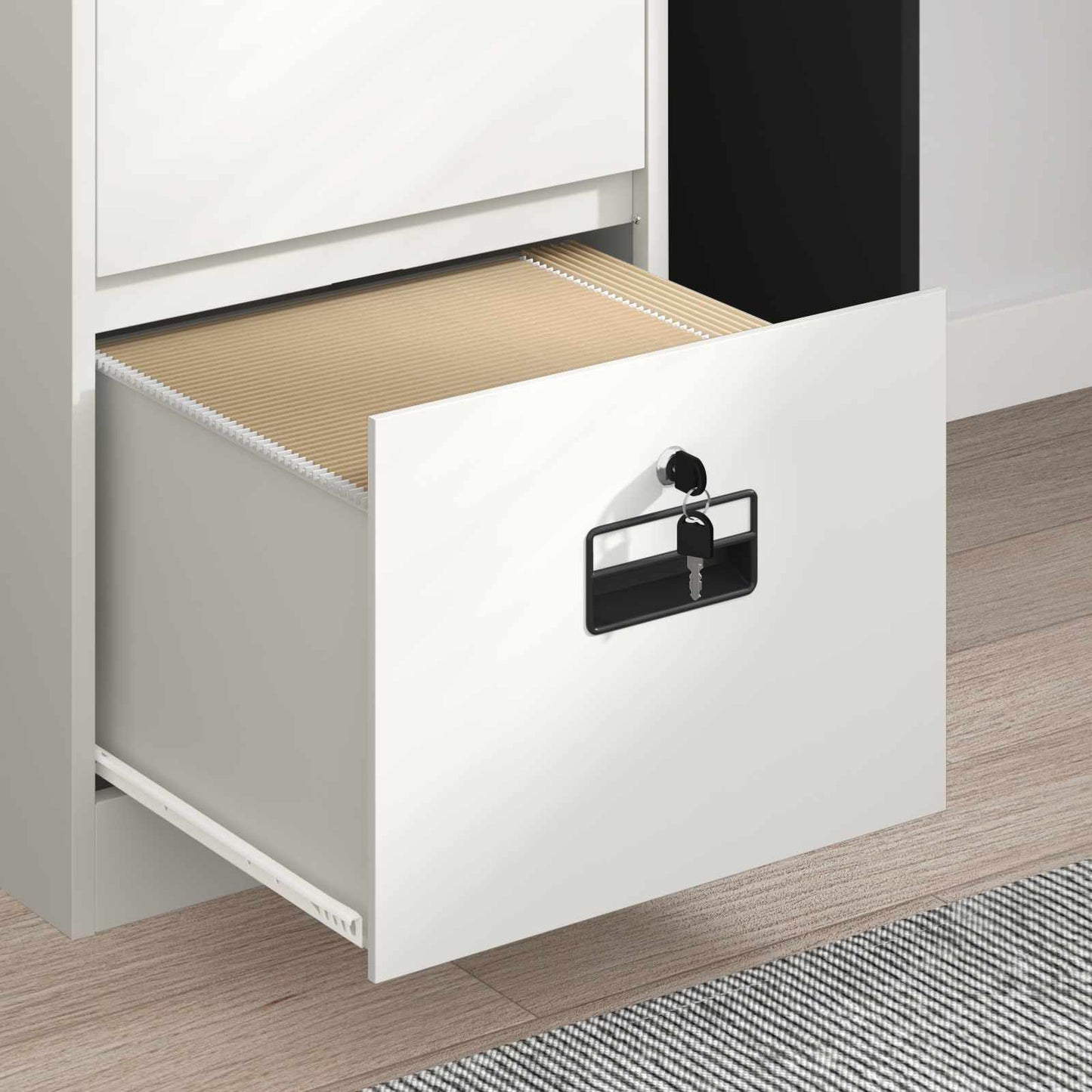 File Cabinet White 45.5 x 42 x 74.5 cm Cold-Rolled Steel