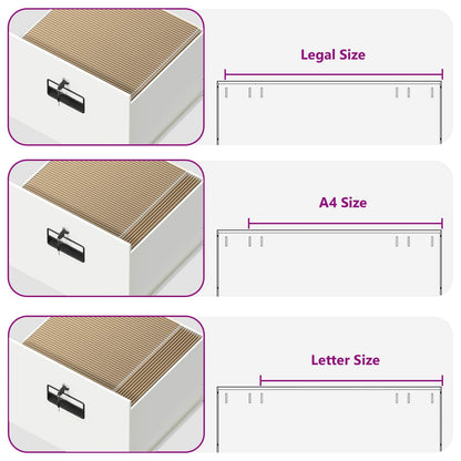File Cabinet White 45.5 x 42 x 74.5 cm Cold-Rolled Steel