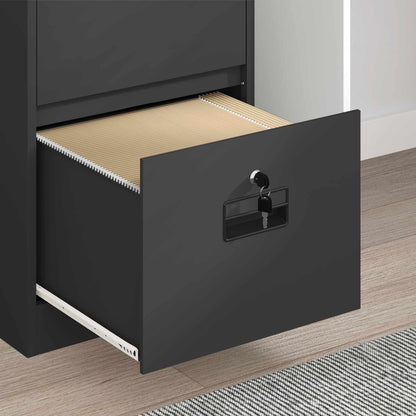File Cabinet Black 45.5 x 42 x 106.5 cm Cold-Rolled Steel