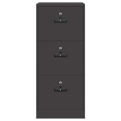 File Cabinet Black 45.5 x 42 x 106.5 cm Cold-Rolled Steel