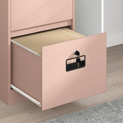 File Cabinet Pink 45.5 x 42 x 106.5 cm Cold-Rolled Steel