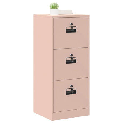 File Cabinet Pink 45.5 x 42 x 106.5 cm Cold-Rolled Steel