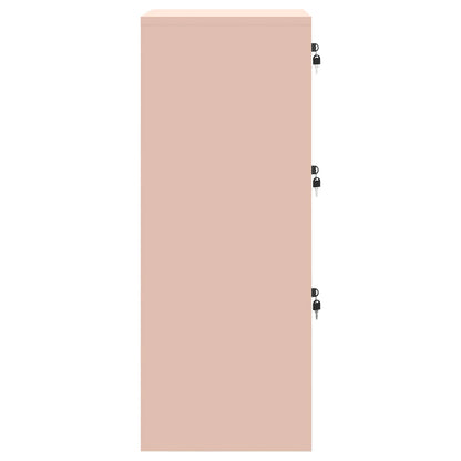 File Cabinet Pink 45.5 x 42 x 106.5 cm Cold-Rolled Steel