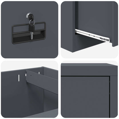 File Cabinet Anthracite 45.5 x 42 x 106.5 cm Cold-Rolled Steel