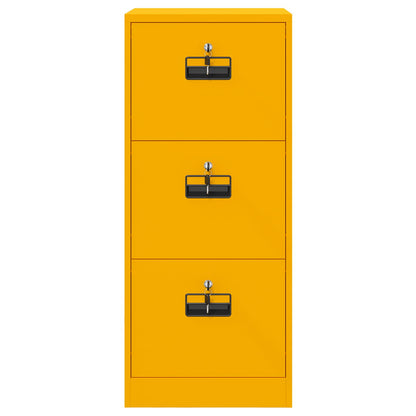 File Cabinet with Drawer Mustard Yellow 45.5 x 42 x 106.5 cm