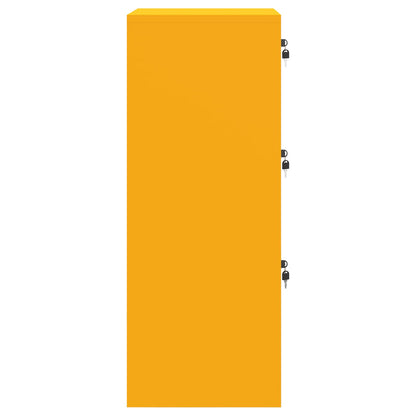 File Cabinet with Drawer Mustard Yellow 45.5 x 42 x 106.5 cm
