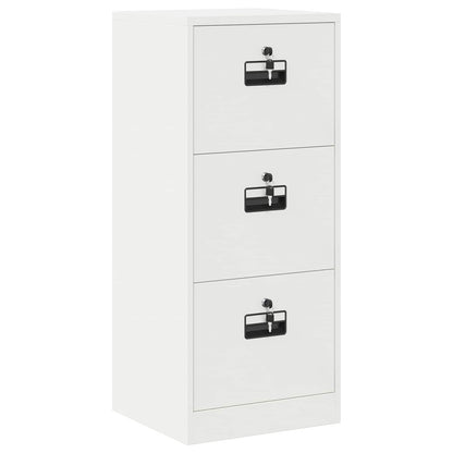 File Cabinet White 45.5 x 42 x 106.5 cm Cold-Rolled Steel