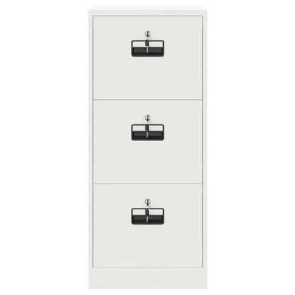 File Cabinet White 45.5 x 42 x 106.5 cm Cold-Rolled Steel