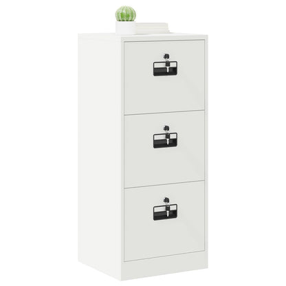 File Cabinet White 45.5 x 42 x 106.5 cm Cold-Rolled Steel