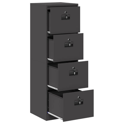 File Cabinet Black 45.5 x 42 x 139 cm Cold-Rolled Steel