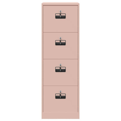 File Cabinet Pink 45.5 x 42 x 139 cm Cold-Rolled Steel