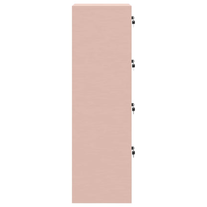 File Cabinet Pink 45.5 x 42 x 139 cm Cold-Rolled Steel