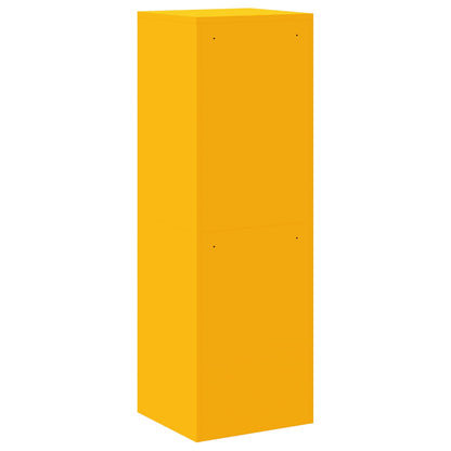 File Cabinet with Drawer Mustard Yellow 45.5 x 42 x 139 cm