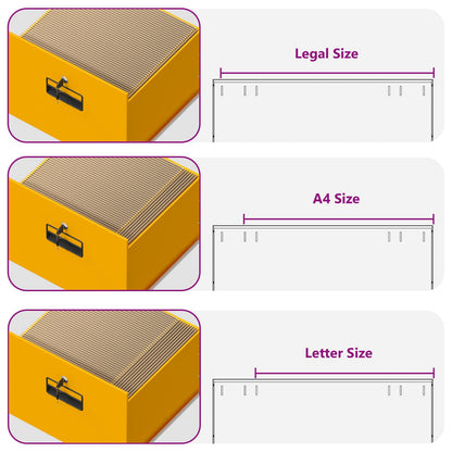 File Cabinet with Drawer Mustard Yellow 45.5 x 42 x 139 cm
