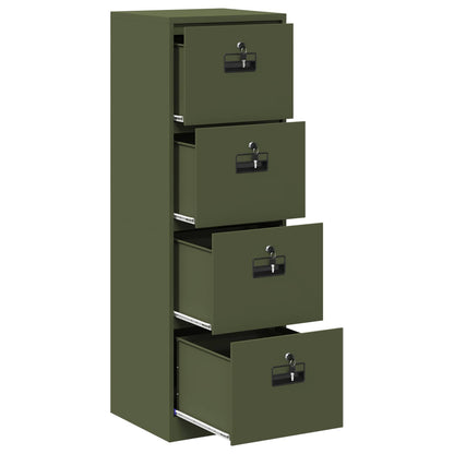 File Cabinet Olive Green 45.5 x 42 x 139 cm Cold-Rolled Steel