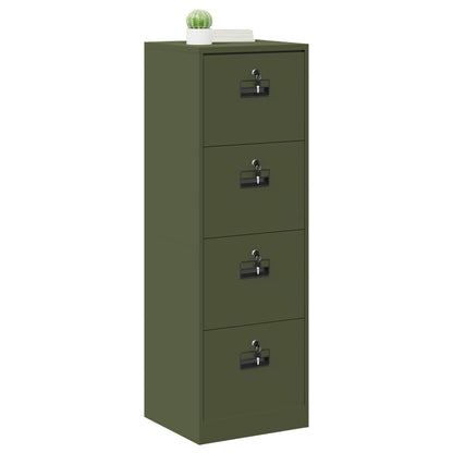 File Cabinet Olive Green 45.5 x 42 x 139 cm Cold-Rolled Steel