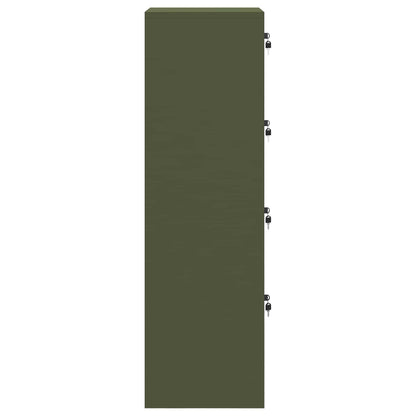 File Cabinet Olive Green 45.5 x 42 x 139 cm Cold-Rolled Steel