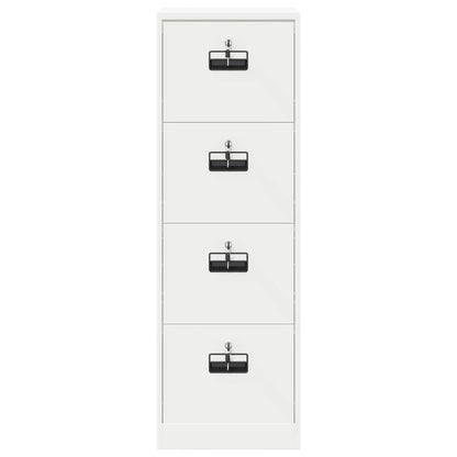 File Cabinet White 45.5 x 42 x 139 cm Cold-Rolled Steel