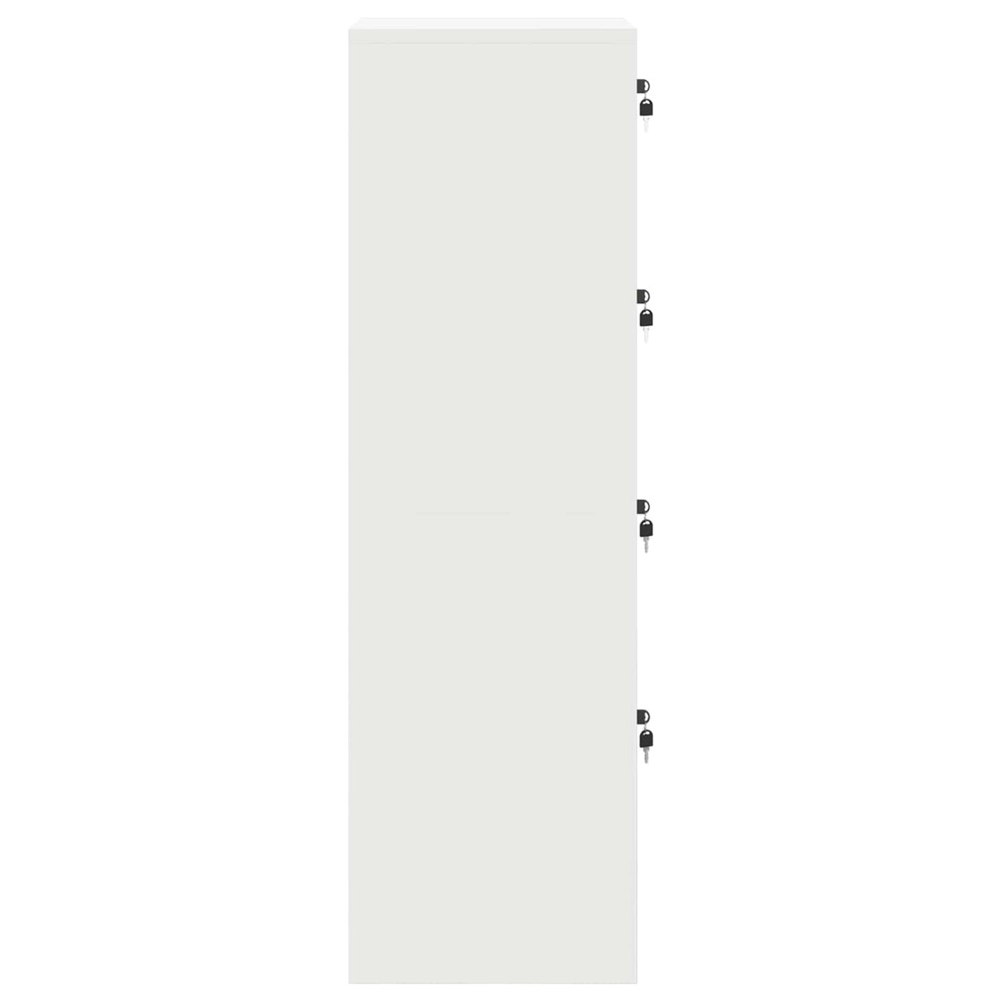File Cabinet White 45.5 x 42 x 139 cm Cold-Rolled Steel