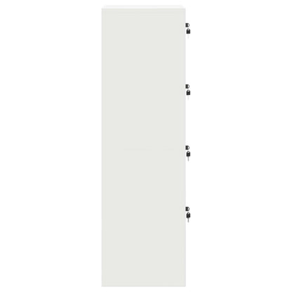 File Cabinet White 45.5 x 42 x 139 cm Cold-Rolled Steel