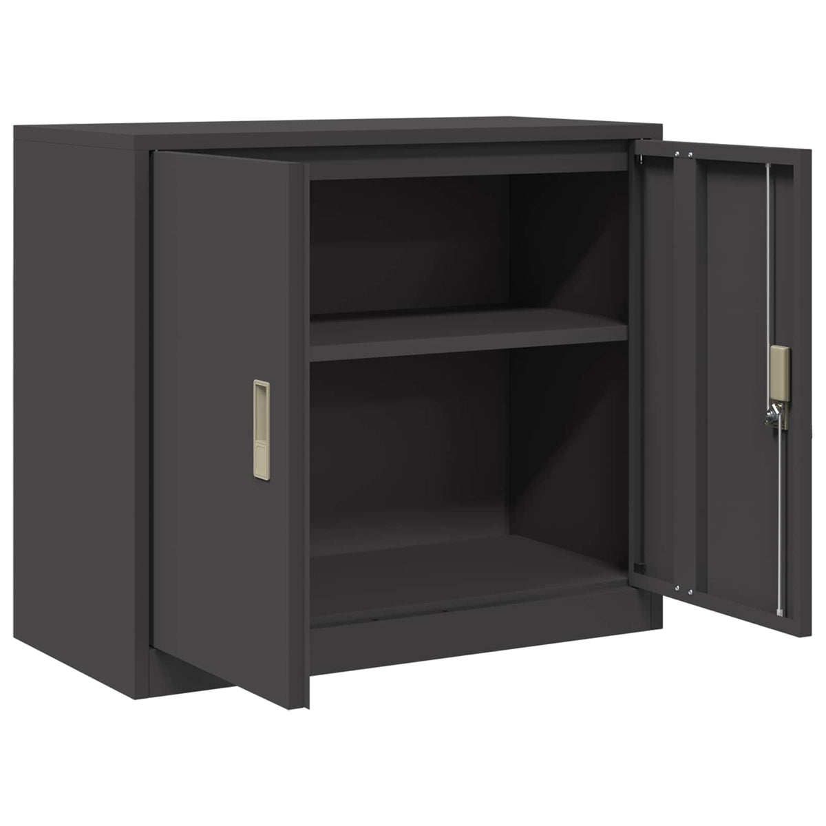 Storage Cabinet Black 80 x 40 x 70 cm Steel