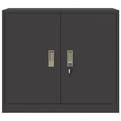 Storage Cabinet Black 80 x 40 x 70 cm Steel