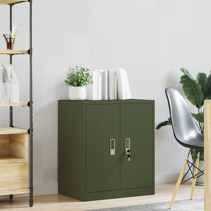 Storage Cabinet Olive Green 60 x 40 x 70 cm Steel